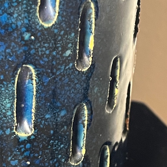 Bitossi Vintage Rare 1960s MCM Navy Blue Turret style Stoneware Mug - Picture 5 of 9